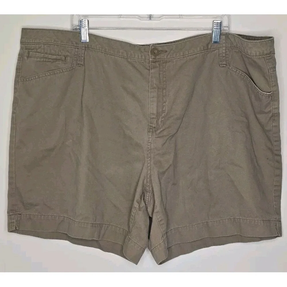Faded Glory Cargo Shorts Khaki Outdoor Hiking Casual Women's 24W‎  (23W)